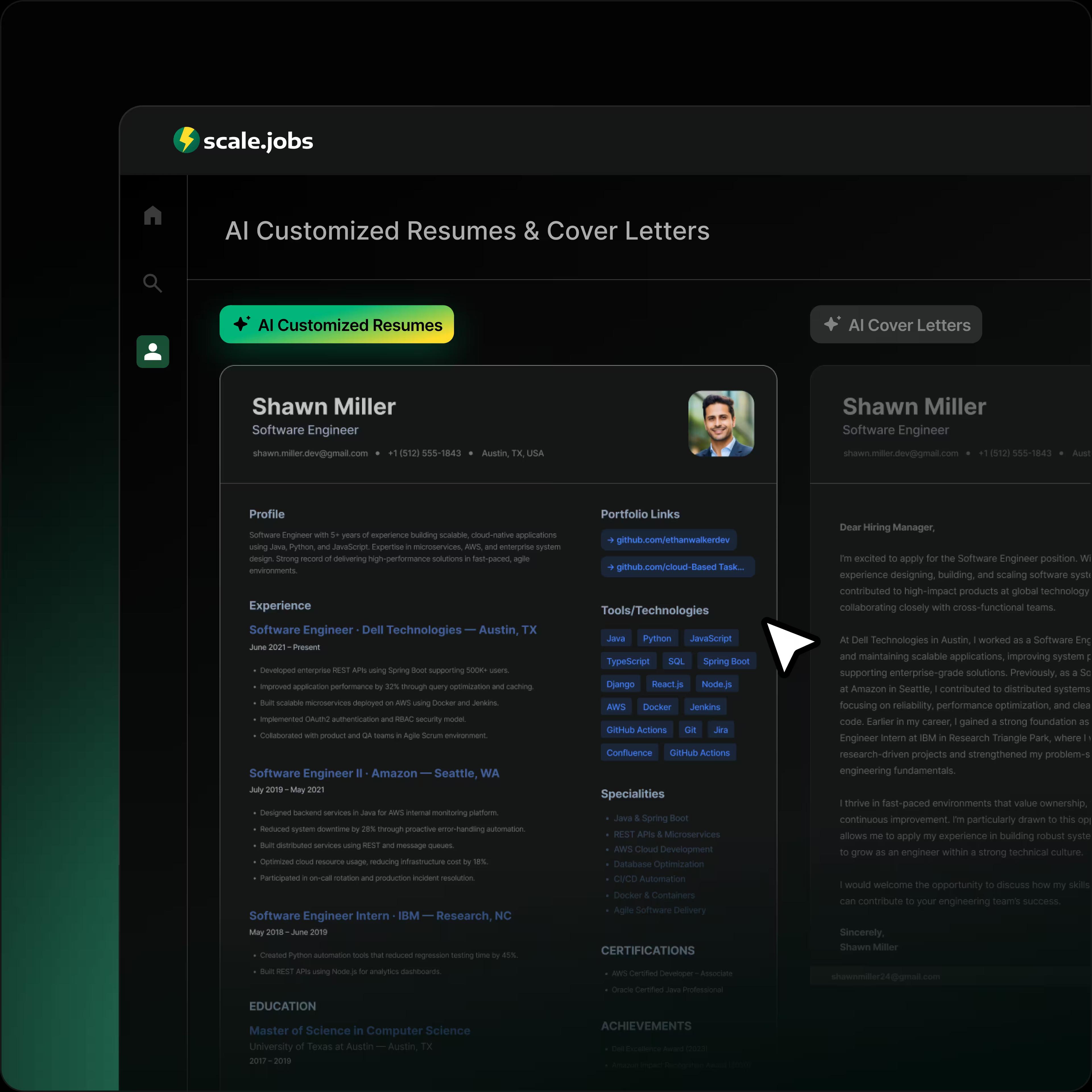 AI Customized Resumes & Cover Letters