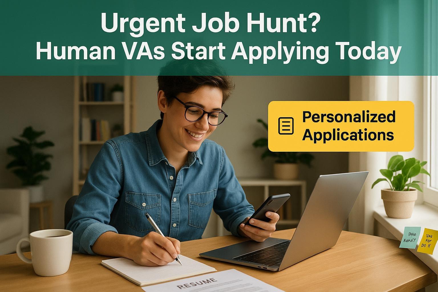 Preview for Urgent Job Hunt? Human VAs Start Applying Today