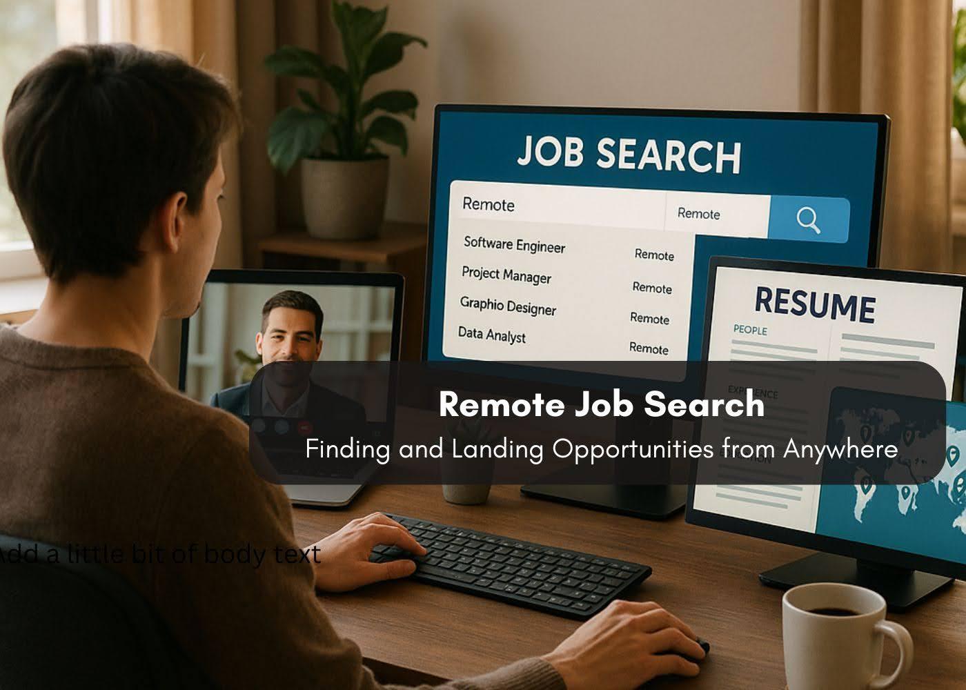 Preview for Remote Job Search: Finding and Landing Opportunities from Anywhere