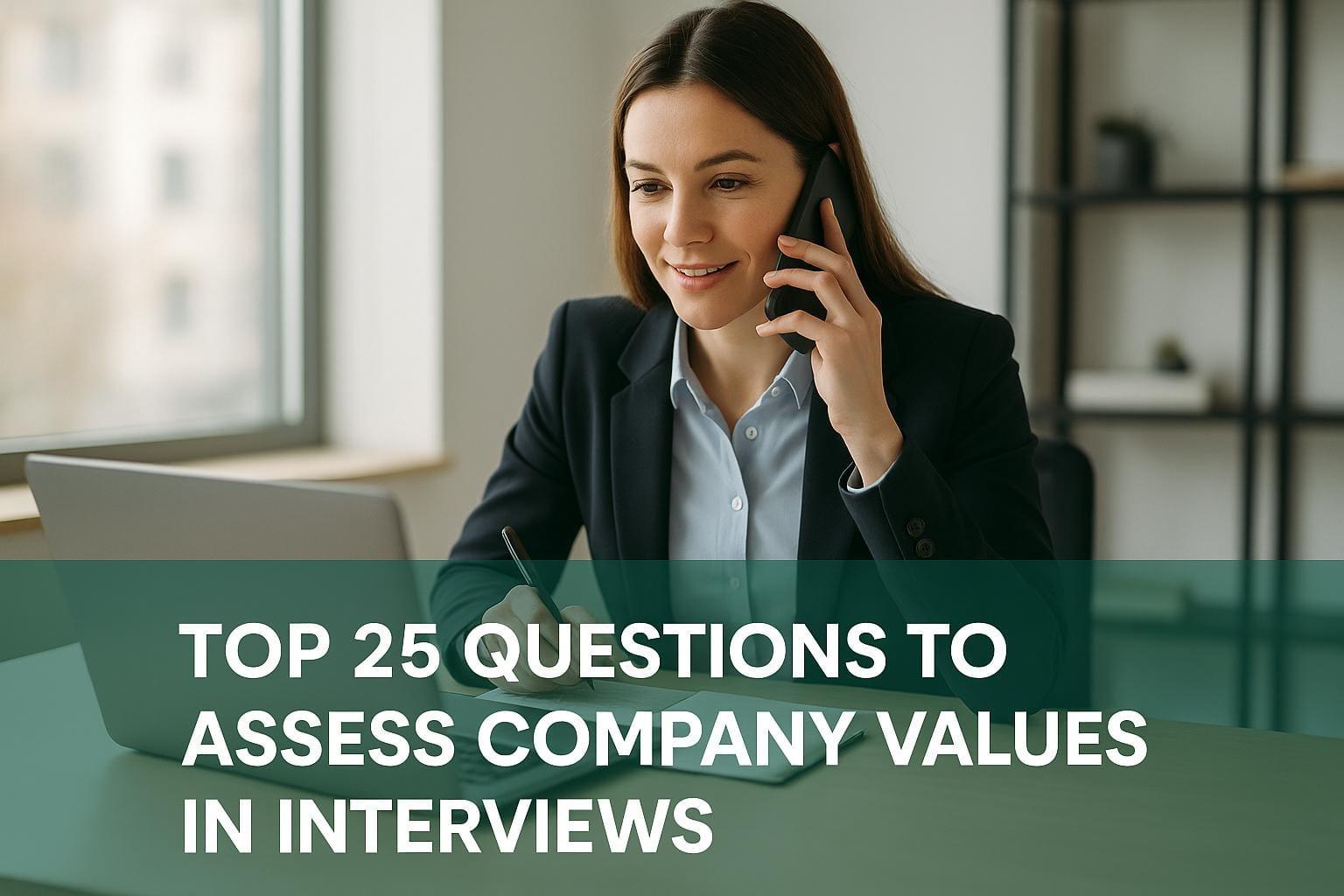 Preview for Top 25 Questions To Assess Company Values In Interviews