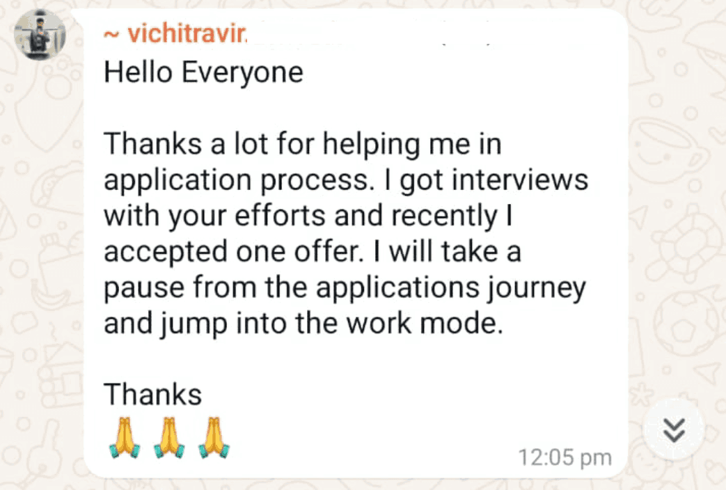 WhatsApp testimonial 25