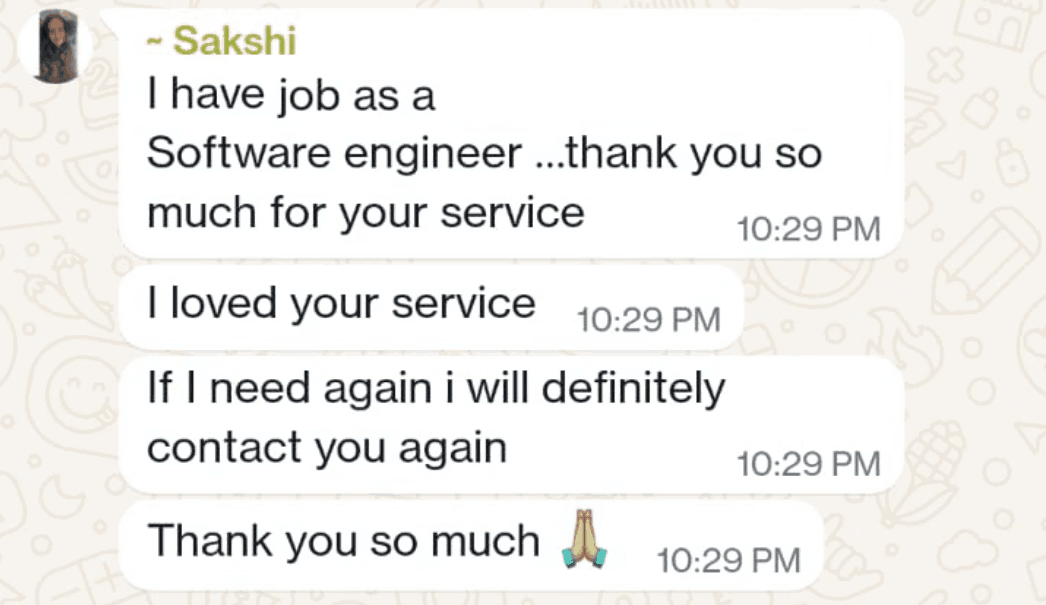 WhatsApp testimonial 20