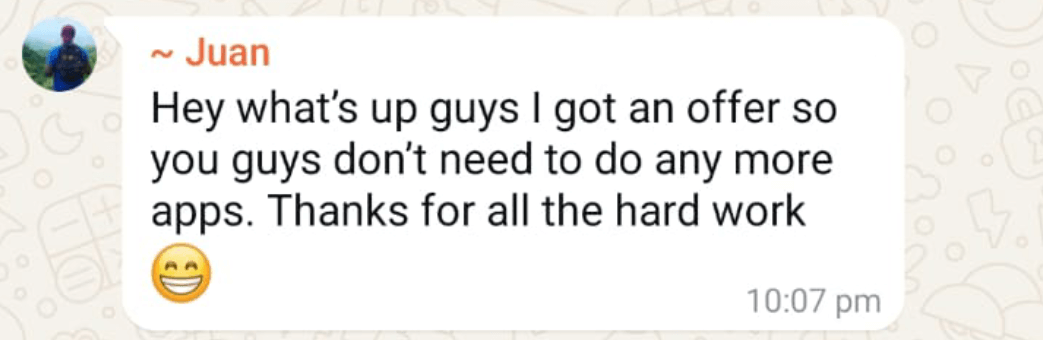 WhatsApp testimonial 22