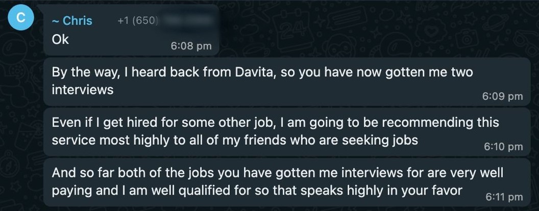 WhatsApp testimonial 14