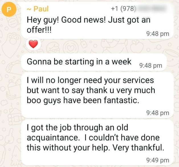 WhatsApp testimonial 11