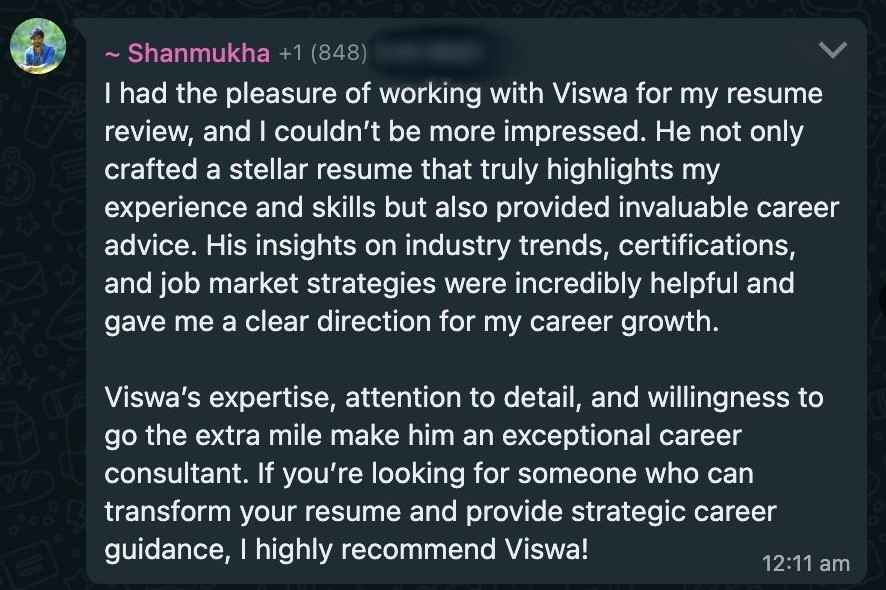 WhatsApp testimonial 15